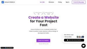 Unicorn Platform small business AI website builder